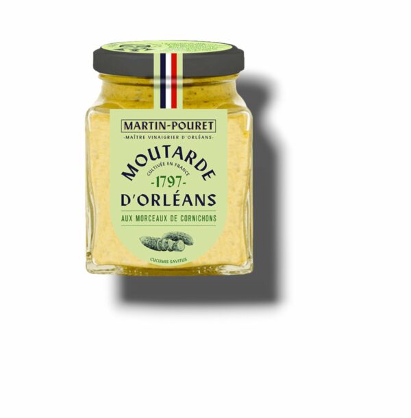 MOUTARDE D'ORLEANS AUX MORCEAUX DE CORNICHONS 200 GR