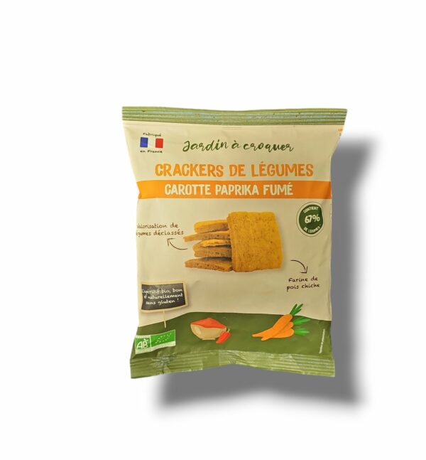 CRACKERS DE LEGUMES CAROTTE PAPRIKA FUME 70 GR