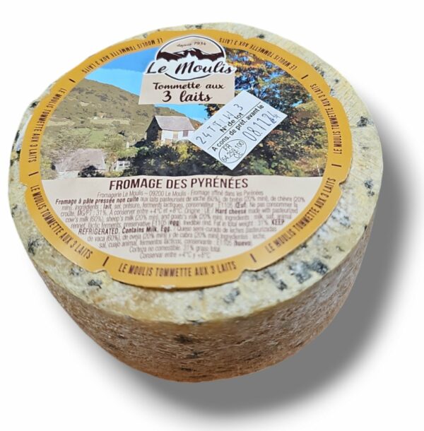 LE MOULIS TOMMETTE AUX 3 LAITS VACHE(60%) CHEVRE(20%) BREBIS(20%)