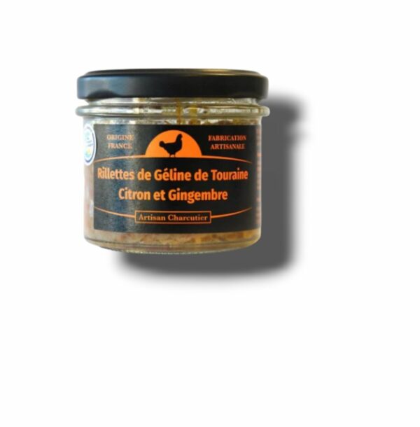RILLETTES DE GELINE DE TOURAINE CITRON ET GINGEMBRE 80 GR