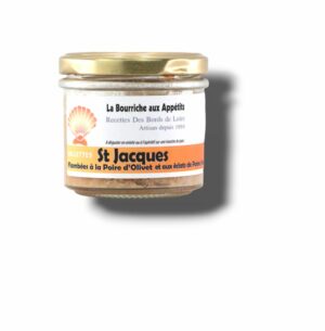 RILLETTES DE ST JACQUES A LA POIRE D'OLIVET ET POIRE TAPEES DE RIVARENNES 80 GR