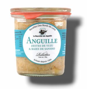 RILLETTES D'ANGUILLE AUX ZESTE DE YUZU ET BAIE DE SANSHO 100 GR