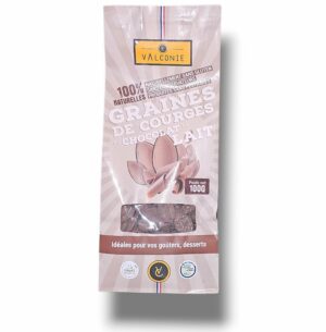 GRAINES DE COURGES AU CHOCOLAT AU LAIT 100 GR