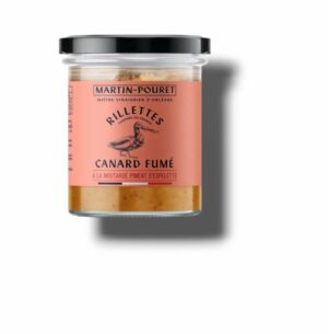 RILLETTES DE CANARD FUME A LA MOUTARDE PIMENT D'ESPELETTE 150 GR