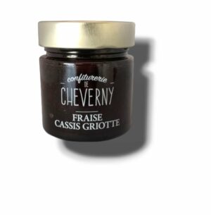 CONFITURE EXTRA DE FRAISE. CASSIS. GRIOTTE 280 GR