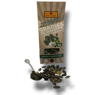GRAINE DE COURGES À L'AIL ET AU BASILIC 150 GR