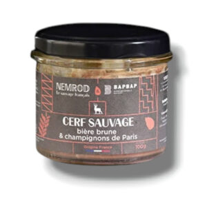 TERRINE CERF SAUVAGE BIERE BRUNE ET CHAMPIGNON DE PARIS 100 GR